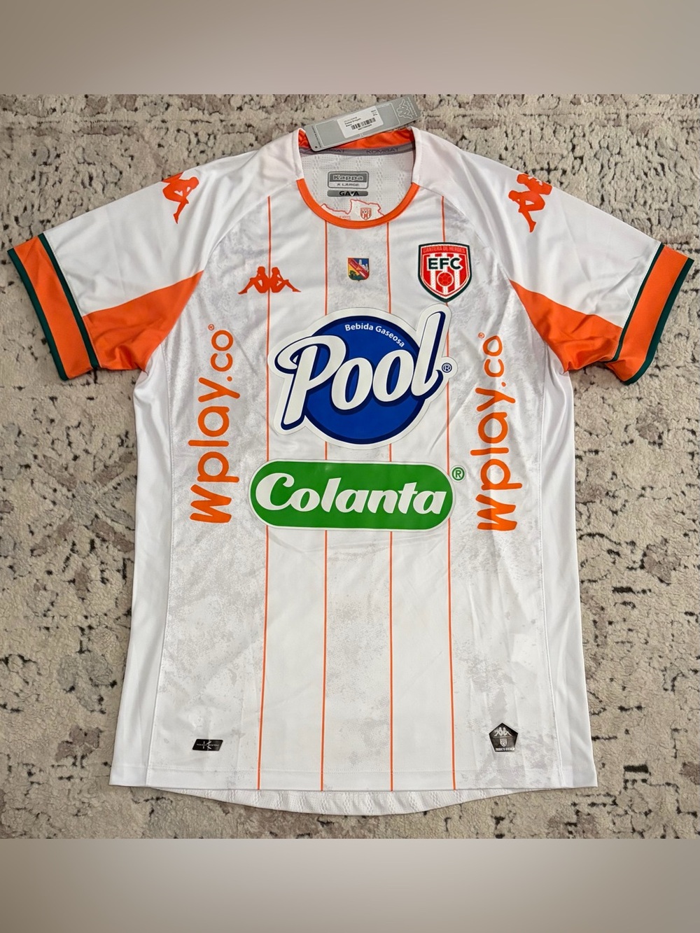 Kappa Authentic Envigado FC Away Colombia Soccer Jersey Men’s Sz: Large